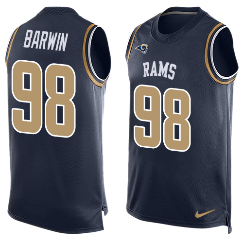Nike Rams #98 Connor Barwin Navy Blue Team Color Men's Stitched NFL Limited Tank Top Jersey - Click Image to Close